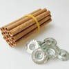 50 Sets 80 * 8mm Wood Spiral Candle Wicks Round