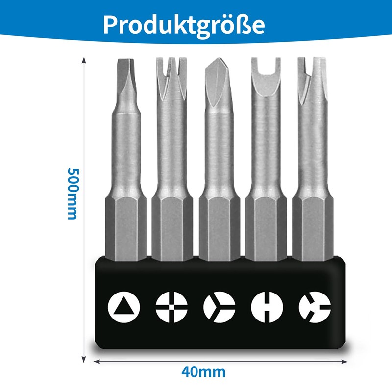 IUSOT Triangle Screwdriver Set, 5-Piece Special Screwdriver Bit Set 50