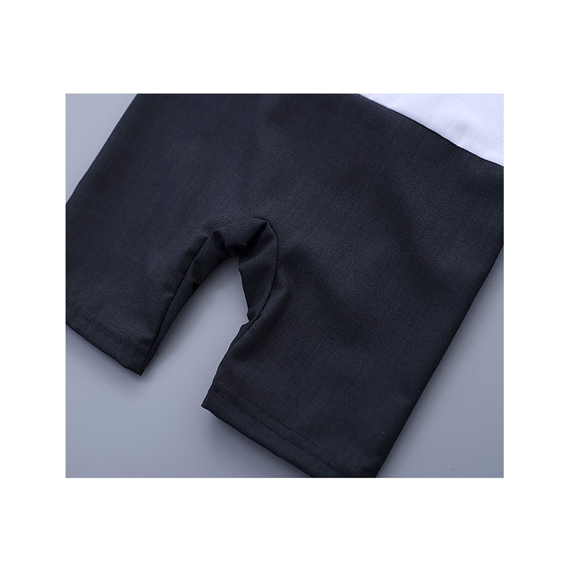 HMD - overol para bebé, diseño de esmoquin, color blanco,