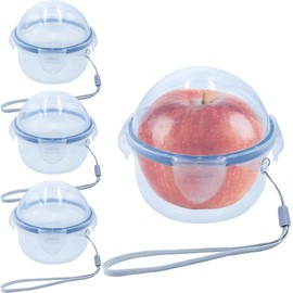 MdakeGo 4 Pack Onion Storage Containers, Portable Fruit and Vegetable Savers Storage Containers, Onion Storage Keeper Containers for Fridge, Reusable Onion Holder Organizer for Tomato Lemon Apple