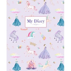 Girls Diary Unicorn | Girls Diary No Lock | Journal and Notebook for Girls |: Wide Ruled Lined White Pages |