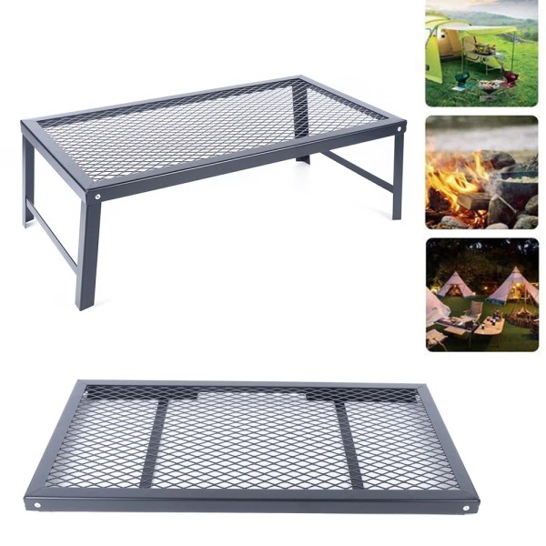 Unbranded Foldable Camping Grill Fire Pit Grate Campfire Cooking Portable