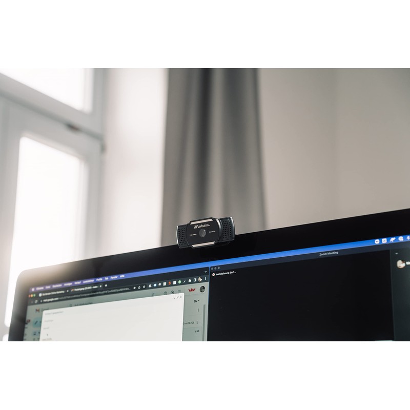 Verbatim Webcam with Microphone, External Camera for Computer or Laptop