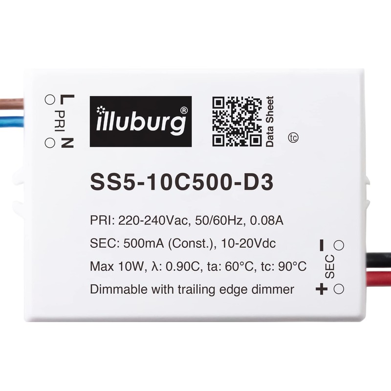 illuburg LED Driver Dimmable TRIAC 500mA Constant Current 5W -