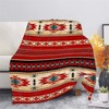 HUGS IDEA Tribal Blanket Navajo Aztec Stripe Throw Blanket Mat