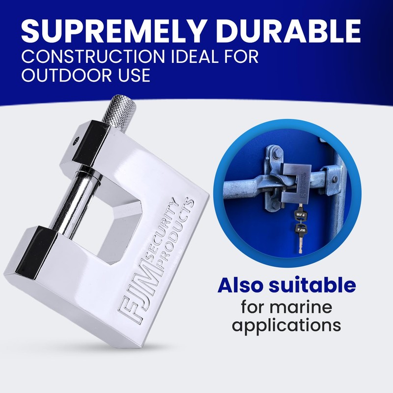 FJM SPSA60-KD D-Style High Security Padlock, Home Improvement Anti Theft