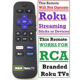 RCA New RCA Roku TV Remote *NOT FOR ROKU STREAMING DEVICES* 3226001268