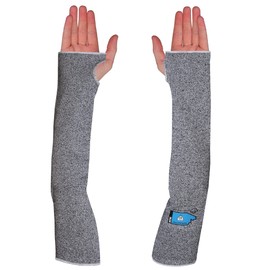 Superior Glove KTAG1T18T TenActivTM Grey Stay-Cool Cut-Resistant Sleeve 18" Length (Extra Large, With Thumbhole)