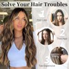 KooKaStyle Invisible Wire Hair Extensions with Transparent Headband Adjustable Size