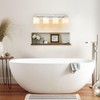 BrkNit 4 Light Modern Bathroom Light Fixtures Over Mirror, Chrome