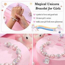 PINKDODO Kindergarten Graduation Gifts,Unicorn Graduation Gifts for Her 2025 Girls Bracelets, Grad Gifts Class of 2025 Unicorn Gifts for Granddaughter Daughter Niece Girls Jewelry