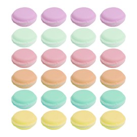 WUFGWBD 24 Pieces Multi-Color Macaron Box, Mini Macaron Storage Box, Macaron Mini Travel Jewelry Box, Macaron Small Jewelry Box