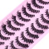 10 Pairs Clear Band Russian Strip Lashes 6D False Eyelashes