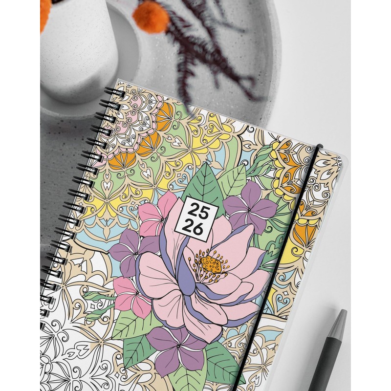 BRUNNEN School Calendar 2025/2026 "ZENart" | A6, Plastic