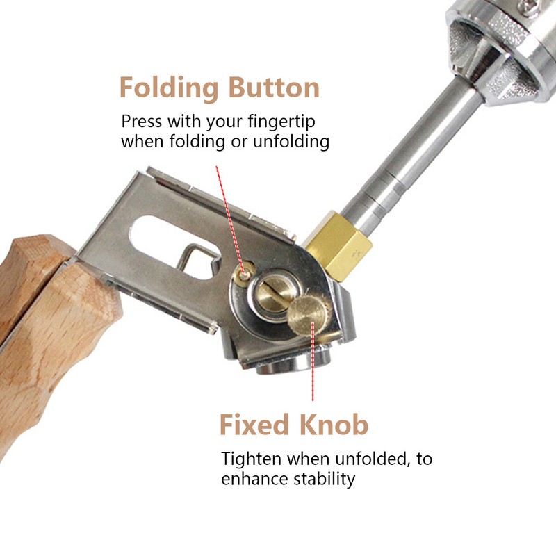 Wood Handle Camping Folding Fire Torch Fire Starter Charcoal Lighter