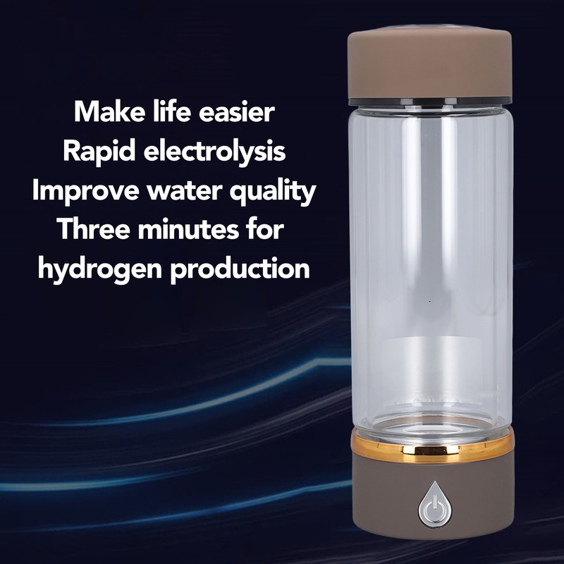 Hydrogen Water Bottle Generator Glass Smart Portable Rechargeable Ionizer Machine