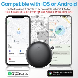 Air Tag Android or iOS, 2 Pieces Android Smart Tag Key Finder Key Finder Compatible with iOS Find My/Google Find Hub, Bluetooth Key Tracker Smart Tracker Tag for Keys, Luggage