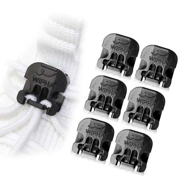 WIPHA No Tie Shoelace Locks, 6 Pcs Shoelace Buckles for