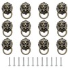 Murtenze 12 Pieces Antique Lion Head Cabinet Knobs, Ring Pulls