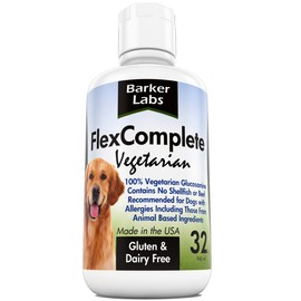 FlexComplete Liquid Vegetarian Glucosamine for Dogs - Joint Supplement - Extra Strength - Formulated in The USA