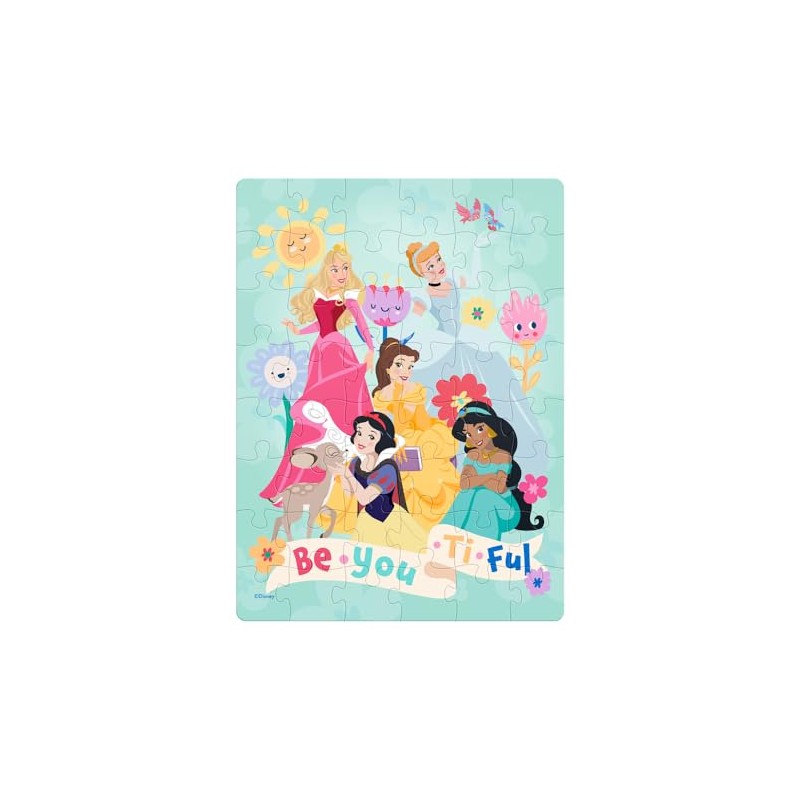 Novelty Corp Rompecabezas Bolsa Foil Princesas 48 Piezas Cartón Princesas