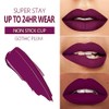 MAKI YIKA - Lápiz labial mate morado oscuro de larga