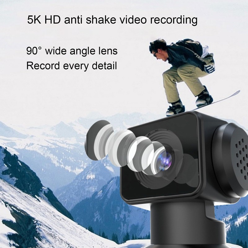 1.3 Inch Handheld Action Camera, 5K 30FPS 270° Rotatable HD
