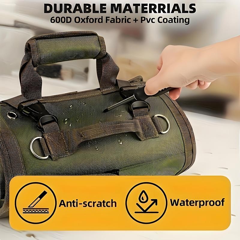 Electricians & Mechanics Portable Tool Roll Bag - Portable Design