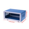 Blue Metal Junction Box Rectangular Electronic Enclosure DIY Prevention Box