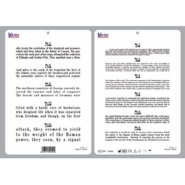 Jaeger Reading and Test-Type Plastic Chart: 4 3/4" x 7"