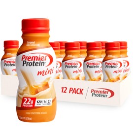 Premier Protein Shake MINIs, Caramel, 22g Protein, 120 Calories, 1g Sugar, 8.75fl oz, Pack of 12