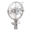 Microphone Mount Holder Silver Metal Shock Mount Stand for KTV