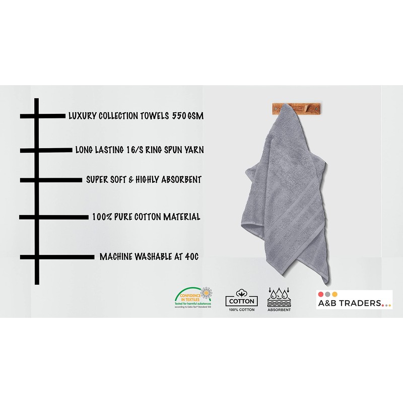 A & B TRADERS Premium Cotton Hand Towels 100% Soft