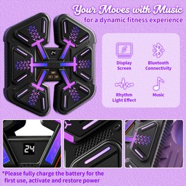 Kocusu Music Boxing Machine 9 Modes, Music Box Machine Adjustable Height, Music Punch with Bluetooth, Musical Boxing Machine with Boxing Gloves, Boxing Machine for Indoor Use, Home Exercises,