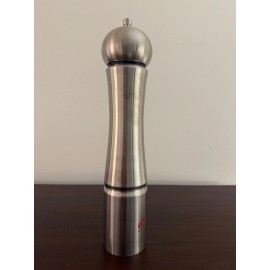 Unbranded Pepper Mill Grinder 12" Silver Color Metal Adjustable - New!