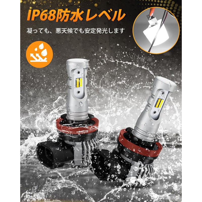 BORDAN H8 LED Fog H11 LED Fog 2 Color Switching,