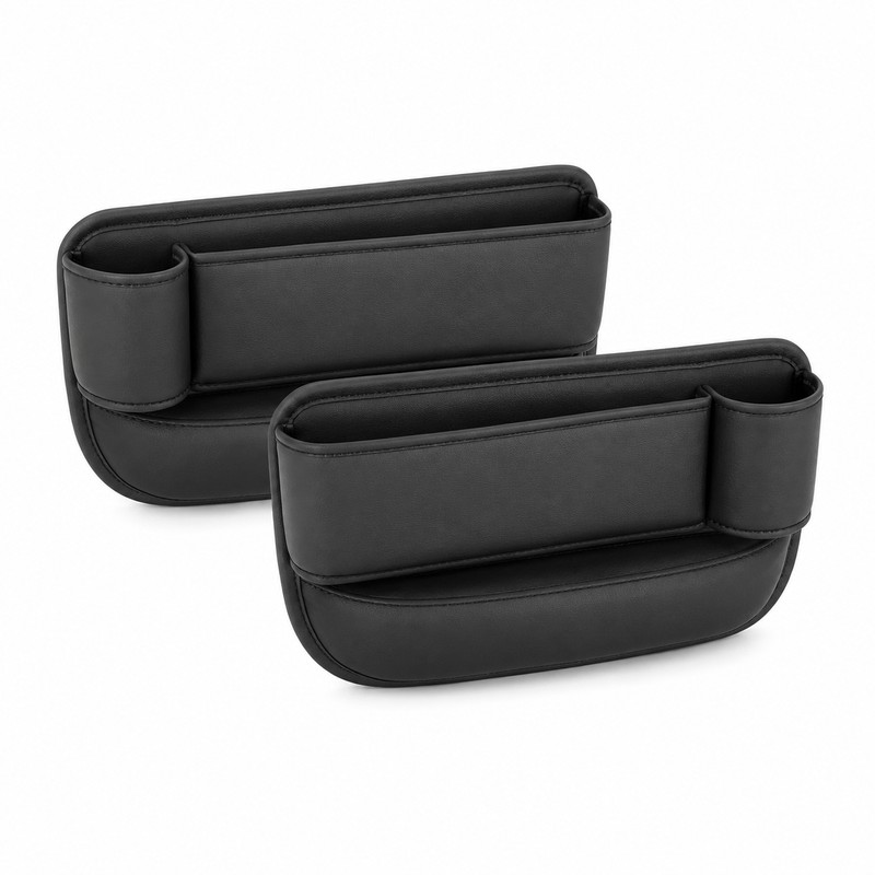 Car Seat Gap Organizer with Cup Holder – PU Leather