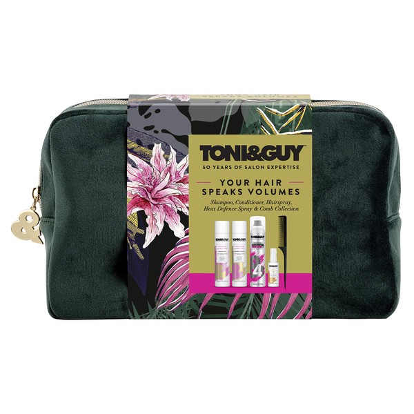 Toni&Guy Volume Styling Bag Collection with multipurpose styling comb Gift Set for her 4 piece
