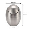 Desktop Trash Can Stainless Steel Egg Shape Mini Countertop Waste