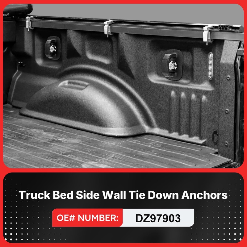 Fit4drive 9PCS DZ97903 Truck Bed Side Wall Tie Down Anchors,