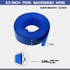Eastrans 2.5" x 50 FT Pool Backwash Hose,Flat 4 inch