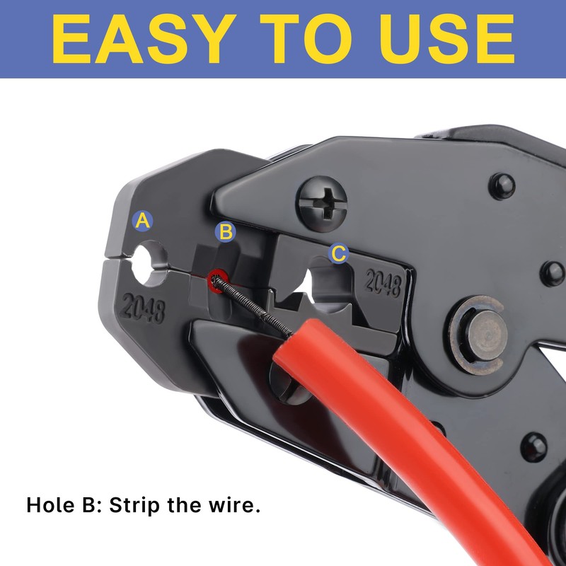 Haisstronica Crimping Tool for Spark Plug Ignition Wire,8.5mm Ratchet Wire
