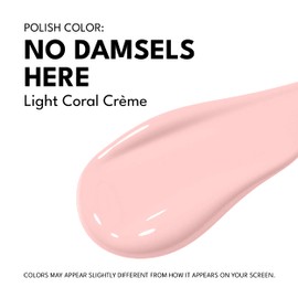 Red Carpet Manicure Fortify & Protect Light Coral Crème Gel Polish for Strong, Healthy Nails - Infused with Vitamin A & Biotin - (No Damsels Here) Led Nail Gel Color, 0.3 Fl Oz