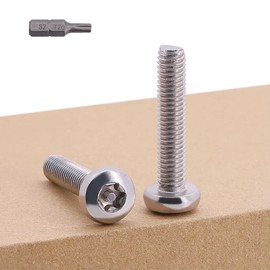M4-0.7 x 30mm (50 pcs) Pan Head Torx Security Machine Screws Bolts, one Bit Included, 304 Stainless Steel 18/8, Tamper Resistant Screws, Full Thread, GB2672(Torx)