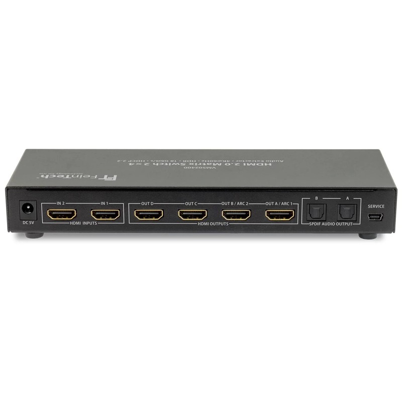 FeinTech VMS02400 HDMI 2.0 Matrix Switch Splitter 2 Inputs 4