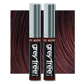 Root touch up, temporary hair color to cover gray hairlines, eyebrows, Mustache & Beards Greyfree 2 PACK ( MEDIUM BROWN )