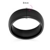 Plain Simple Dome Black Couples Titanium Wedding Band Ring for