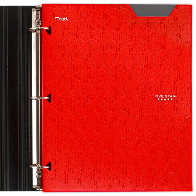 Five Star 2-Pocket Folder, Plastic Folder with Stay-Put Tabs, Fits