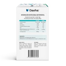 DAEHA Suplemento Probiótico con Mezcla de Lactobacilos | Bifidobacterias | Apoyo a la Microbiota Intestinal | Bienestar de la Piel | 30 Sachets