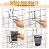 Humyoun 6 Sets Grid Wall Cups with Ring Hooks, hanging